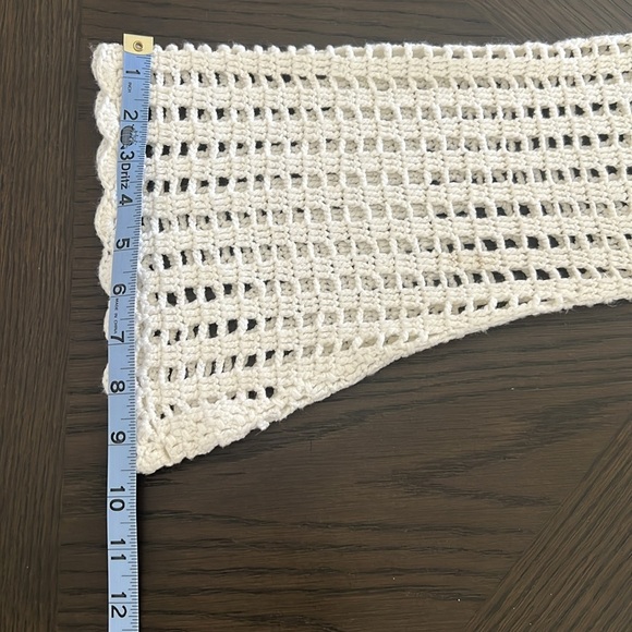 White crocheted cardigan with bell sleeves. Size S - Picture 10 of 10